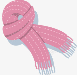 冬季粉色毛线围巾素材