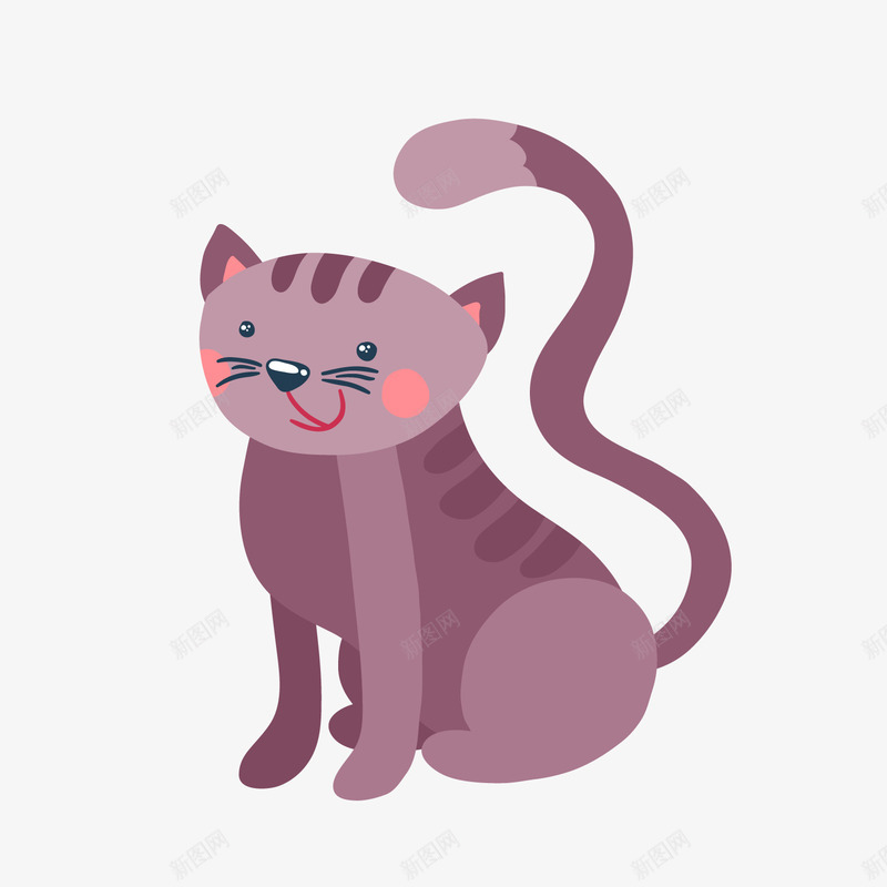 卡通宠物猫png免抠素材_88icon https://88icon.com 卡通动物 卡通小猫 宠物猫 背景装饰