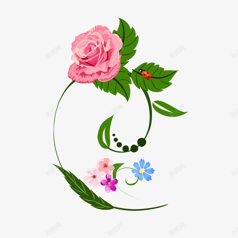 花朵玫瑰花案矢量图ai免抠素材_88icon https://88icon.com 情人节 手绘 玫瑰花 简笔画 素描 纹路 线条 表白 装饰 质感 矢量图