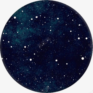 夜空手绘星空图标图标