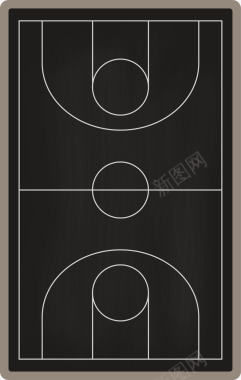 篮球运动球场插画矢量图背景