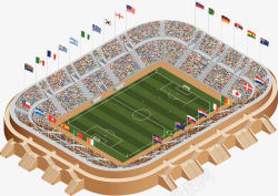 足球比赛运动场插画素材