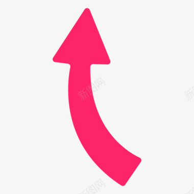 logo标识粉色向上箭头图标图标