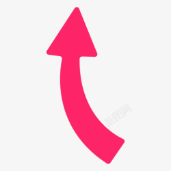 向上指指示方向粉色向上箭头图标高清图片