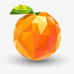 折纸风新鲜橙子折纸风插画矢量图高清图片