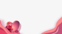 214情人节甜蜜边框设计214情人节粉色3D边框底纹高清图片