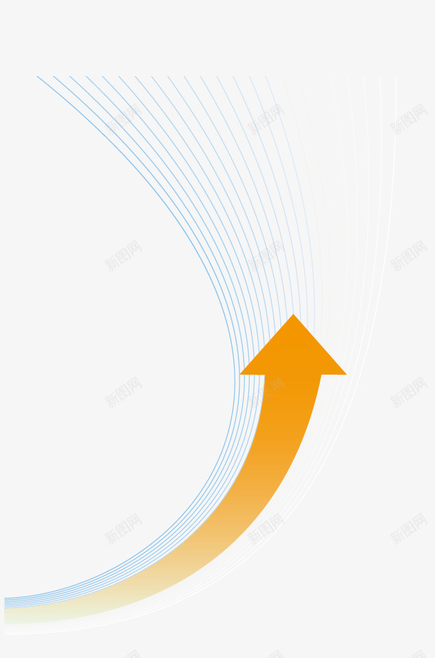黄色卡通箭头蓝色曲线png免抠素材_88icon https://88icon.com 卡通 曲线 箭头 蓝色 设计 黄色