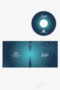 蓝色创意CD光盘封面素材