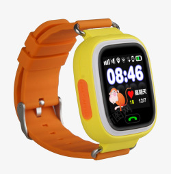 黄色G32儿童定位手表素材