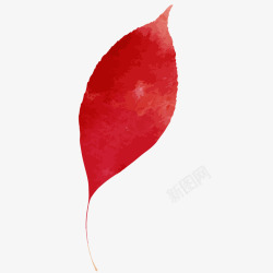红色落叶红色树叶插画矢量图高清图片