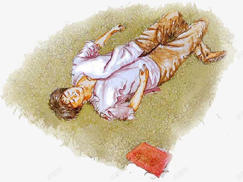 躺在草地上休息png免抠素材_88icon https://88icon.com 秋季躺在草地上 草地上 草地上躺下 躺在草地上 躺在草地上油画 躺在草地上看书 躺着
