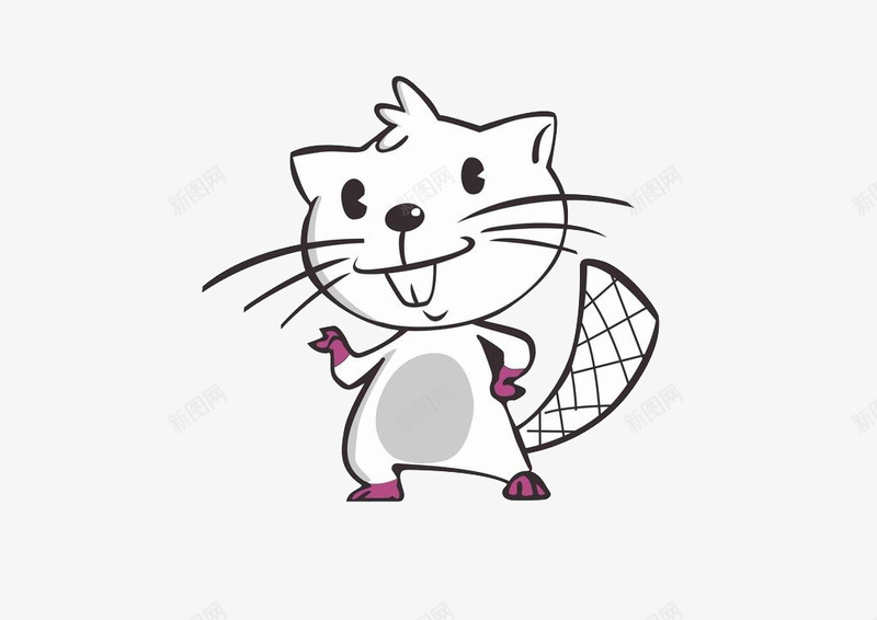 调皮的小猫png免抠素材_88icon https://88icon.com 可爱 活泼 白色 调皮 馋猫