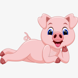 吹泡泡的粉色猪开心的小猪高清图片