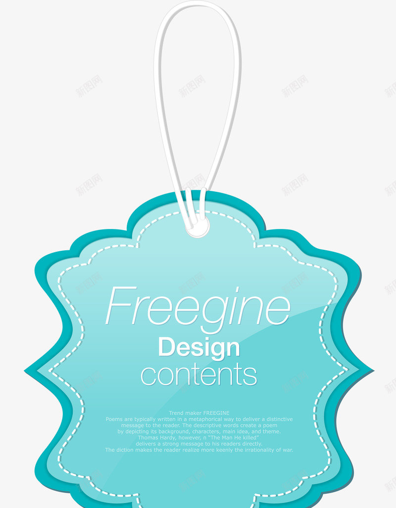 蓝色创意吊牌图png免抠素材_88icon https://88icon.com 卡通吊牌 吊牌 吊牌模板下载 吊牌矢量 吊牌矢量图 吊牌设计图 服装吊牌 服饰吊牌 童装吊牌