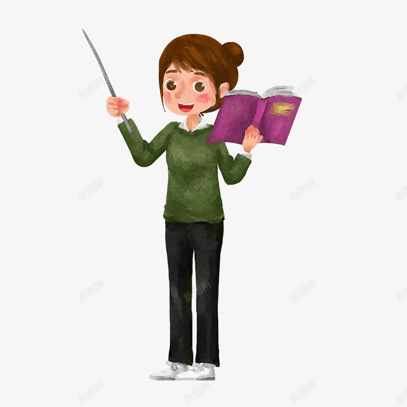 水彩手绘上课的老师png免抠素材_88icon https://88icon.com 上课插图 头像 学校 拿着书的老师 水彩手绘上课的老师 老师
