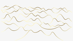 金色波浪渐变弧线素材