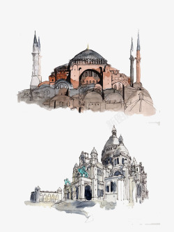 土耳其旅游圣心圣殿圣索菲亚大教堂高清图片
