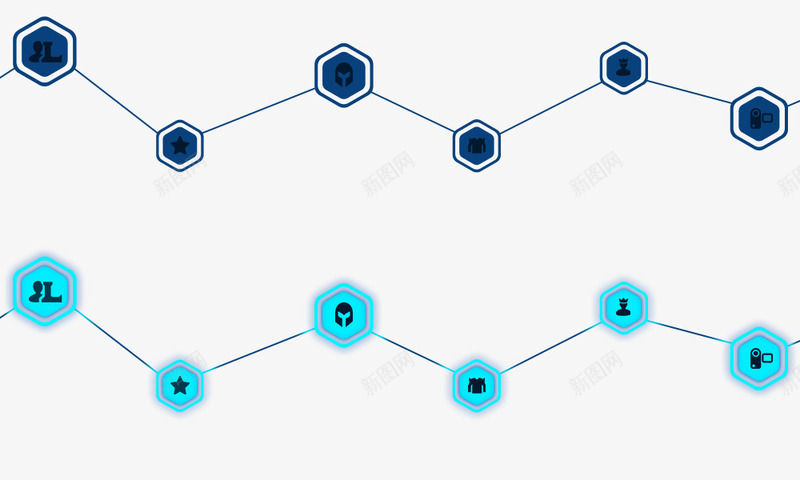 科技感圆形之间的线性连接png免抠素材_88icon https://88icon.com 科技感圆形之间的线性连接 蓝色