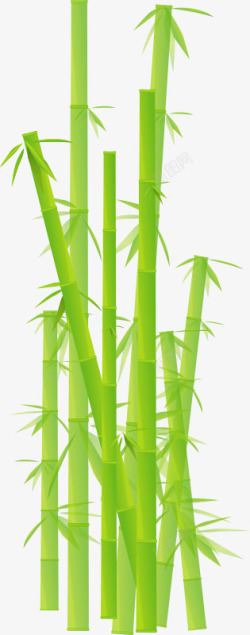 绿色的卡通竹子素材