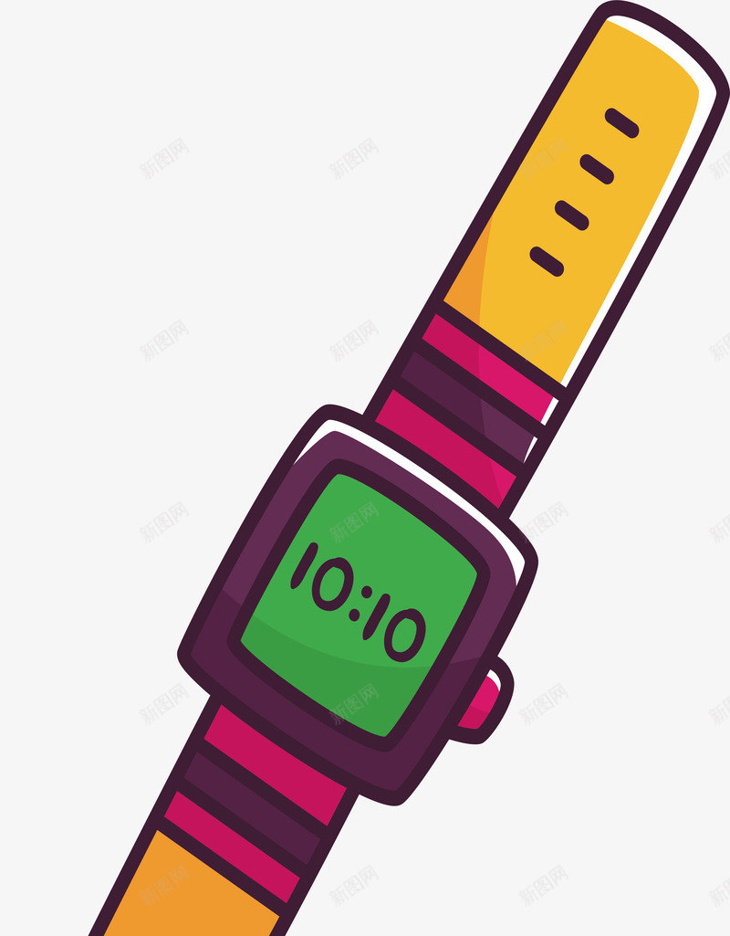卡通儿童手表矢量图ai免抠素材_88icon https://88icon.com 儿童手表 创意 卡通 手表 手表设计 手表贴图 矢量图 精美