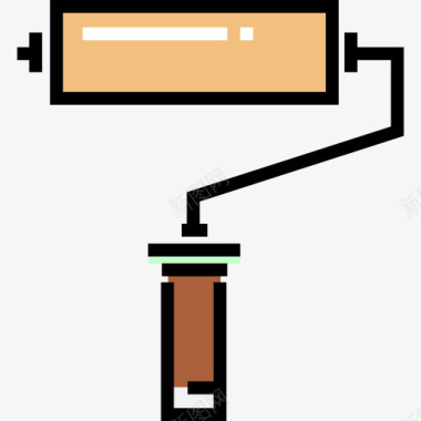 家电修理油漆滚筒图标图标