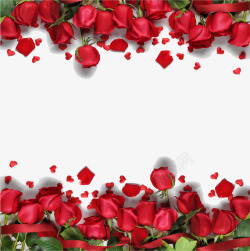 红色玫瑰情人节装饰图案素材