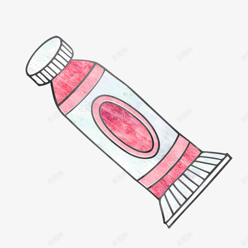 粉红色的牙膏手绘png免抠素材_88icon https://88icon.com 卡通 可爱 学校板报 彩色 日常用品 牙膏 牙膏图案 黑板粉笔画