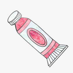 牙膏用品粉红色的牙膏手绘高清图片