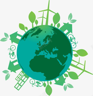节能低碳节能环保绿色生态科技大自然图标图标