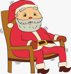 坐在椅子上的圣诞老人矢量图素材