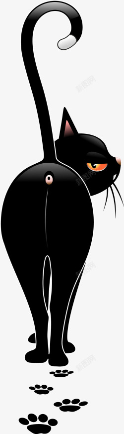 小猫咪简笔画黑猫高清图片