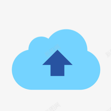 一朵蓝色的云蓝色科技云图标图标