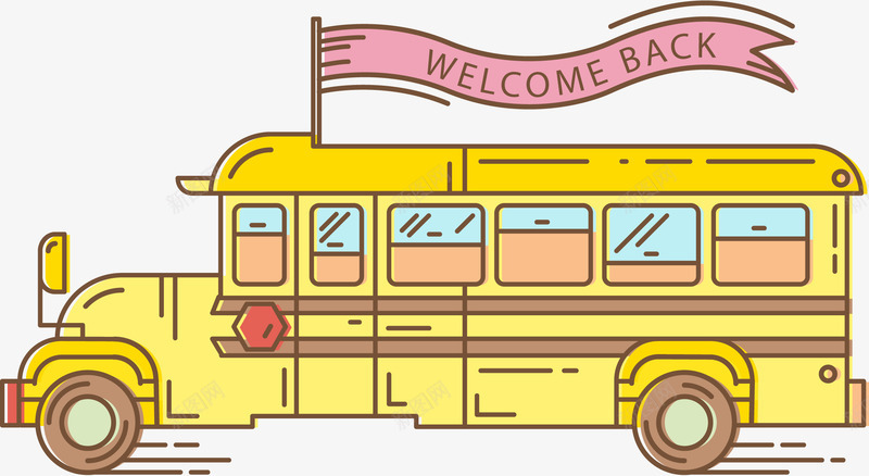 黄色巴士png免抠素材_88icon https://88icon.com 单层巴士 回学校 校车 欢迎 汽车
