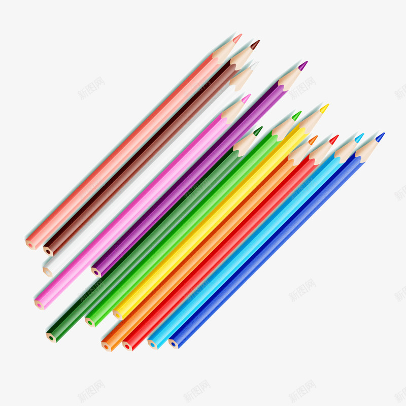 彩色水彩画笔png免抠素材_88icon https://88icon.com 彩色 水彩 水彩画笔 画笔 铅笔