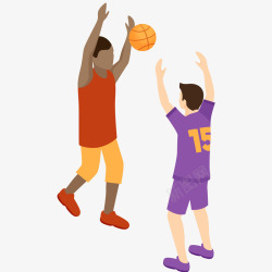 体育运动插画设计男学生打篮球卡通插画矢量图高清图片