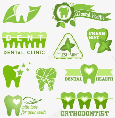 牙齿医疗保健图标合集图标