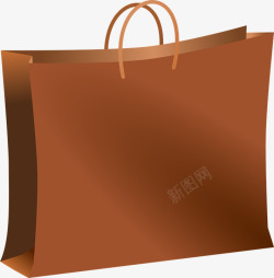 棕色时尚购物袋素材