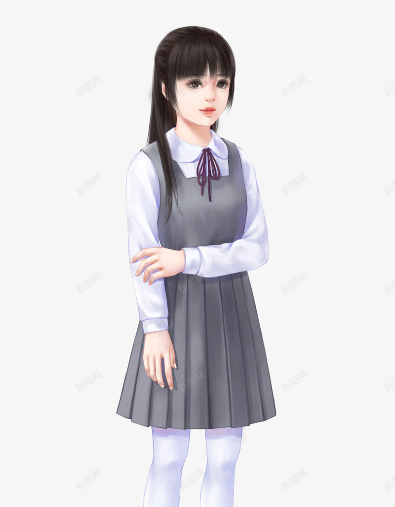 校服装女孩png免抠素材_88icon https://88icon.com 女孩 服装 素材