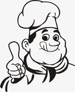 卡通美食爆米花标签厨师高清图片