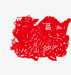 新年福字剪纸素材