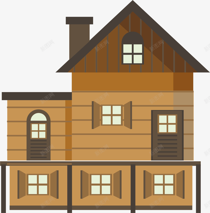 多层别墅木屋png免抠素材_88icon https://88icon.com 农舍 别墅小屋 卡通房子 小木屋 建筑 森林小屋