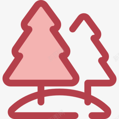 冬天松树树图标图标