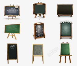 黑板架卡通手绘多种学校黑板元素高清图片