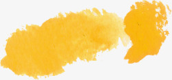 黄色创意毛笔笔触合成素材