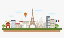 法国凯旋门风情巴黎观光高清图片