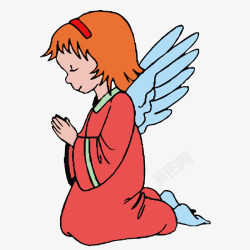 小天使在国家公祭日为烈士祈祷素材