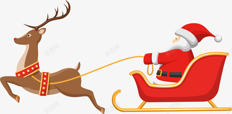 冬日红色卡通圣诞老人png免抠素材_88icon https://88icon.com 冬天 冬日 圣诞快乐 圣诞老人 圣诞节 装饰图案 麋鹿
