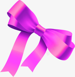 粉紫色缎带蝴蝶结七夕情人节素材