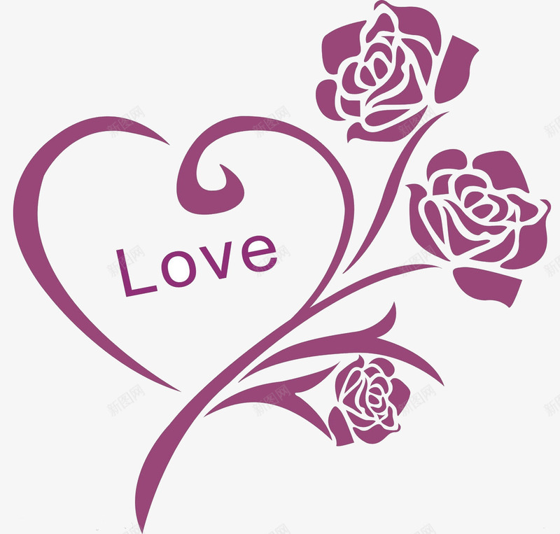 情人节装饰png免抠素材_88icon https://88icon.com love 情人节素材 爱心创意素材 玫瑰花图片 紫色 花卉素材 装饰图案 装饰图案素材