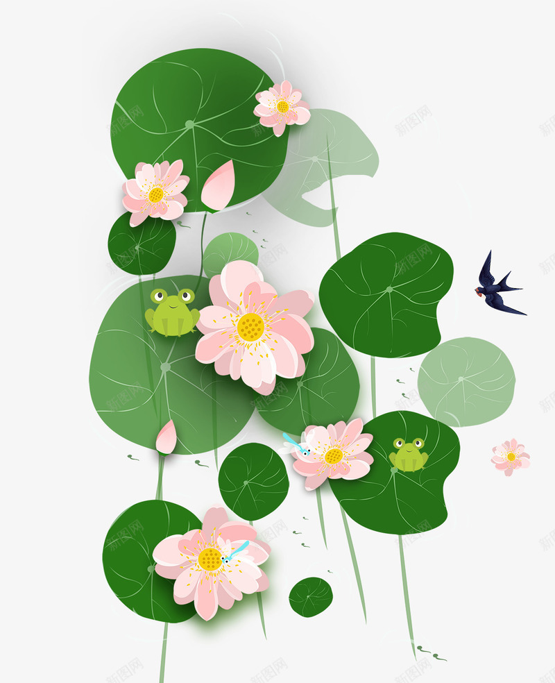 二十四节气之大暑小暑荷花荷叶插psd免抠素材_88icon https://88icon.com 24节气 二十四节气 二十四节气之大暑小暑荷花荷叶插画免费下载 你好初夏 夏天 大暑小暑 小暑节气 清新 竹子荷花荷叶满池塘 节气 荷叶 荷花